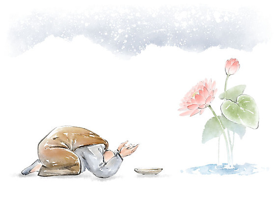 전신 PSD 그릇 남자 엎드리기 분홍색 불교 일러스트 캘리그라피 산 연꽃 한명 사람 성인 초록색 갈색 검은색 눈 절 승려 승복 성인남자한명만 국내일러스트 자연요소 1 식기 꽃 종교 컬러 모션 날씨 인사 성직자 남자한명만 성인남자만 파일형식