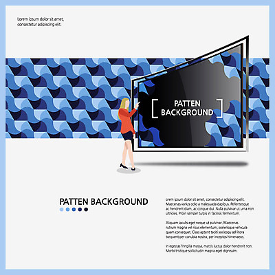 전신 여자 백그라운드 패턴 곡선 일러스트 한명 사람 성인 파란색 텔레비전 패턴백그라운드 가리킴 성인여자한명만 국내일러스트 AI파일 1 선 컬러 무늬 손짓 전자제품 여자한명만 성인여자만 파일형식 벡터