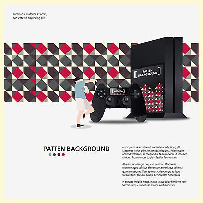 전신 남자 포즈 백그라운드 패턴 일러스트 모션 한명 사람 성인 패턴백그라운드 게임기 조종장치 성인남자한명만 국내일러스트 AI파일 1 무늬 장비 남자한명만 성인남자만 파일형식 벡터