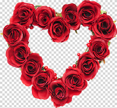 편집이미지 꽃 사람없음 장식 빨간색 장미 하트 오브젝트 PNG 편집소스 모양 식물 컬러 파일형식