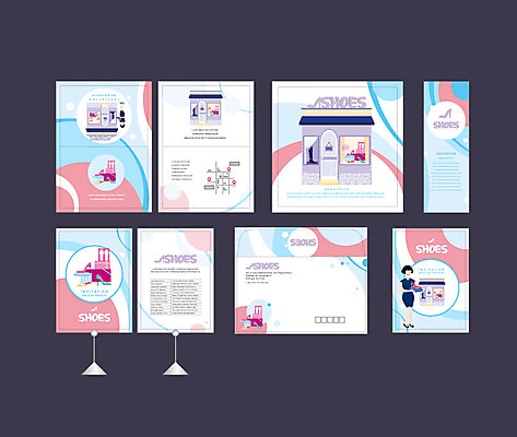 전신 템플릿 배너템플릿 여자 구두 신발 사람 이벤트 성인 두명 세트 상점 전시 현수막 전단 엽서 초대장 창업 약도 구두점 신발가게 소봉투 행사세트 행사템플릿 AI파일 배너 지도 편지봉투 카드_감사 편지 홍보물 자영업 구두상점 파일형식 벡터