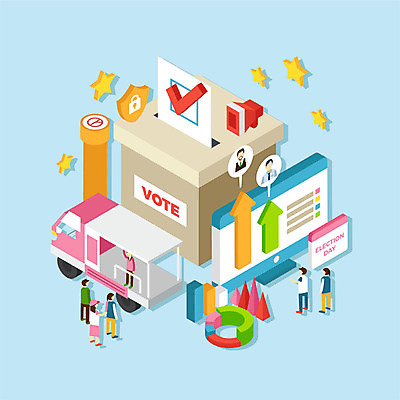 전신 여자 남자 별 일러스트 그래프 사람 여러명 성인 도장 투표 선거 보안 투표용지 투표함 아이소메트릭 선거유세 선거일 후보 국내일러스트 AI파일 자연요소 다수 안전 민주주의 파일형식 벡터