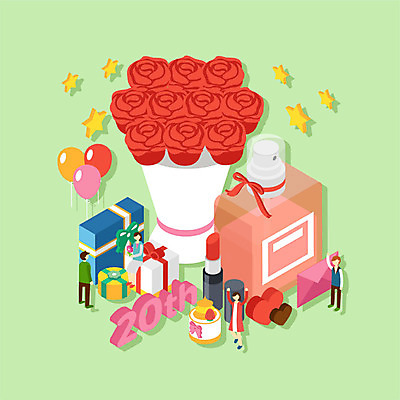 전신 커플 여자 남자 별 꽃다발 일러스트 선물 사람 여러명 성인 선물상자 장미 립스틱 편지 향수 주기 풍선 아이소메트릭 성년의날 국내일러스트 AI파일 자연요소 기념일 꽃 다수 관계 모션 상자 화장품 파일형식 벡터