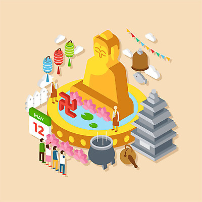 전신 여자 남자 종교 불교 일러스트 연꽃 사람 여러명 성인 부처님오신날 사찰 석탑 승려 부처 목탁 전통등 아이소메트릭 가랜드 부처님상 국내일러스트 AI파일 전통 기념일 꽃 다수 종교건축 조명 탑 성직자 불상 불교용품 파티용품 파일형식 벡터