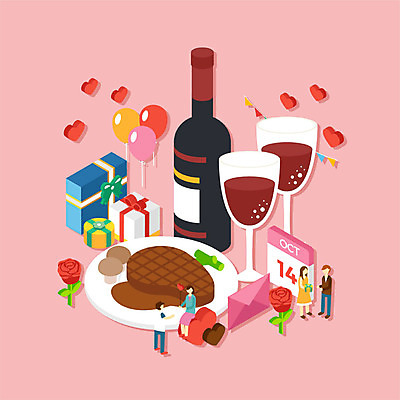 전신 커플 여자 기념일 남자 와인잔 일러스트 기념 선물 스테이크 사람 여러명 성인 선물상자 장미 레스토랑 하트 편지 와인병 주기 풍선 외식 아이소메트릭 와인데이 국내일러스트 AI파일 모양 꽃 다수 술잔 관계 모션 데이이벤트 병_용기 서양음식 이벤트 상자 식당 와인 파일형식 벡터