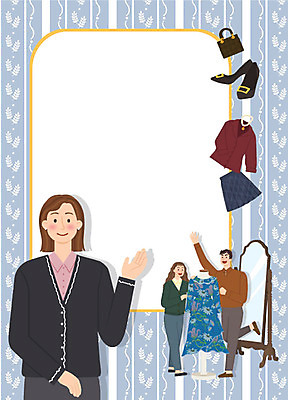 전신 옷 원피스 여자 남자 구두 가방 일러스트 장신구 안내 프레임 미소 사람 손짓 상반신 성인 세명 거울 핸드백 알림 즐거움 옷가게 전신거울 모집 아르바이트 구인 스타일리스트 채용공고 최저임금 비정규직 국내일러스트 AI파일 잡화 감정 신발 비즈니스 모션 표정 경제 상점 채용 파일형식 벡터