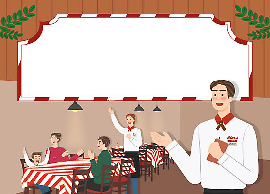 전신 여자 남자 행복 어린이 유니폼 일러스트 가족 프레임 사람 여러명 성인 패밀리레스토랑 알림 즐거움 모집 아르바이트 구인 최저임금 비정규직 국내일러스트 AI파일 옷 감정 다수 비즈니스 관계 경제 레스토랑 파일형식 벡터