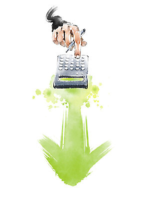 PSD 손 화살표 일러스트 비즈니스 캘리그라피 붓터치 들기 신체부위 연두색 금융 펜 계산기 번짐 국내일러스트 모션 문구용품 사람 초록색 경제 필기구 장비 파일형식 효과