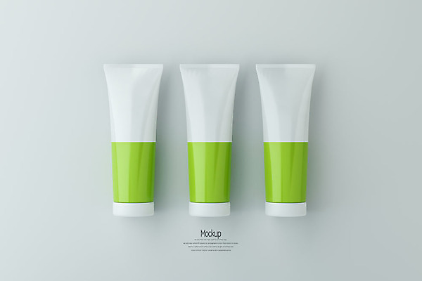 PSD 편집이미지 회색배경 사람없음 연두색 3D소스 3D 세개 디지털합성 치약 튜브용기 목업 편집소스 편집3D 백그라운드 3 초록색 위생용품 회색 용기_그릇 파일형식