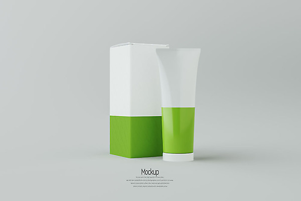 PSD 편집이미지 회색배경 사람없음 연두색 상자 한개 3D소스 3D 종이상자 디지털합성 치약 튜브용기 포장상자 목업 편집소스 편집3D 1 백그라운드 초록색 위생용품 회색 용기_그릇 파일형식