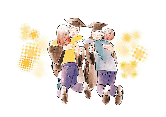 전신 PSD 여자 할아버지 노년 남자 할머니 어린이 일러스트 학사모 졸업 안기 붓터치 손자 손녀 수채화 미소 사람 여러명 축하 최고 졸업가운 번짐 노인대학 국내일러스트 모자_잡화 교육 다수 컨셉 모션 표정 성인 가운 손주 대학교 파일형식 효과