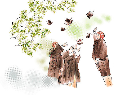 PSD 나무 여자 남자 일러스트 학사모 졸업 붓터치 수채화 졸업식 사람 여러명 상반신 성인 초록색 친구 나뭇가지 축하 졸업가운 던지기 즐거움 대학교 번짐 졸업사진 국내일러스트 식물 모자_잡화 교육 감정 컬러 다수 컨셉 학교 관계 모션 가운 파일형식 효과