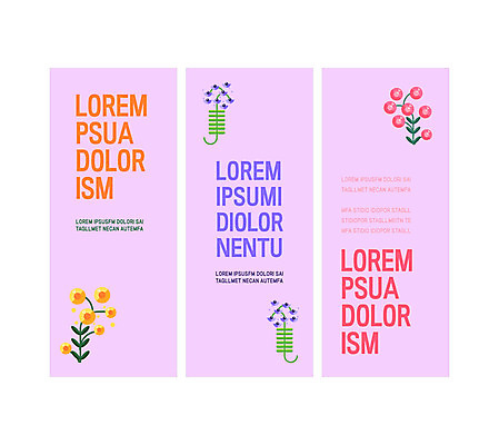 템플릿 배너 배너템플릿 열매 꽃 세로배너 분홍색 이벤트 사람없음 현수막 배너세트 엑스배너 AI파일 식물 컬러 세로 세트 파일형식 벡터