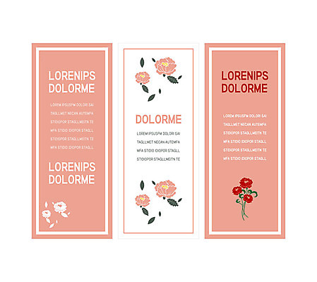 템플릿 배너 배너템플릿 꽃 세로배너 분홍색 이벤트 사람없음 흰색 현수막 배너세트 엑스배너 AI파일 식물 컬러 세로 세트 파일형식 벡터