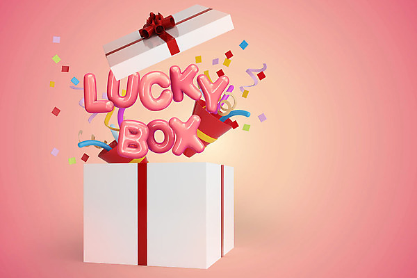 PSD 편집이미지 리본 분홍색 백그라운드 포장 폭죽 선물 이벤트 사람없음 선물상자 상자 컬러풀 3D소스 3D 디지털합성 서프라이즈 팡파레 럭키박스 랜덤박스 편집3D 컬러 컨셉 쇼핑 파일형식