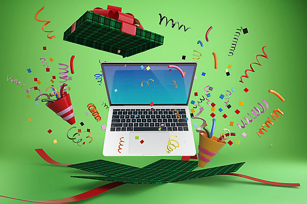 PSD 편집이미지 리본 백그라운드 포장 폭죽 선물 이벤트 사람없음 연두색 선물상자 노트북 전자제품 상자 컬러풀 3D소스 3D 디지털합성 서프라이즈 팡파레 럭키박스 랜덤박스 편집3D 컬러 컨셉 초록색 쇼핑 파일형식