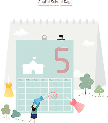 전신 학생 여자 교육 남자 초등학생 어린이 일러스트 학교 수업 프레임 초등학교 사람 상반신 두명 스쿨라이프 달력 압정 스케쥴러 별표 국내일러스트 AI파일 라이프스타일 사무용품 파일형식 벡터