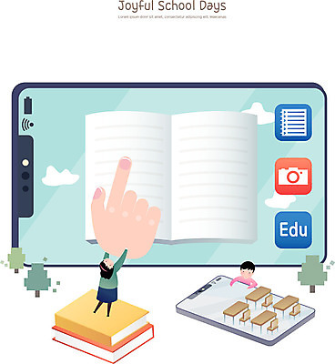 전신 학생 손 여자 교육 남자 초등학생 어린이 의자 일러스트 교실 학교 수업 프레임 초등학교 사람 상반신 두명 신체부위 책 스마트폰 스마트기기 스쿨라이프 카메라 공책 가리킴 책상 책더미 국내일러스트 AI파일 라이프스타일 가구 문구용품 손짓 전자제품 핸드폰 무더기 파일형식 벡터