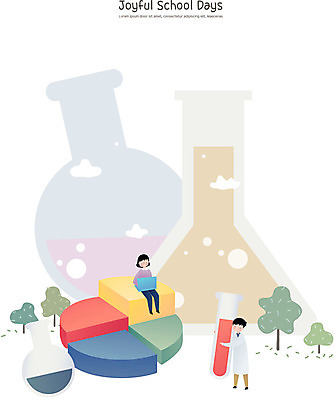 전신 학생 여자 교육 남자 초등학생 어린이 과학 일러스트 학교 수업 그래프 프레임 초등학교 실험기구 실험 사람 앉기 두명 노트북 스쿨라이프 과학교육 국내일러스트 AI파일 라이프스타일 모션 전자제품 파일형식 벡터