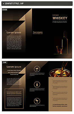 템플릿 표지디자인 표지 ZIP 내지 음식 리플렛 겨울 3단접지 술병 잔 주류 팜플렛 사람없음 컵 검은색 금색 알코올 고급 신비 양주 언더락 위스키 인디자인 INDD 이미지템플릿 식기 계절 음료 컬러 컨셉 병_용기 파일형식