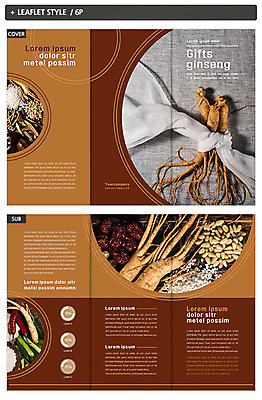 템플릿 표지디자인 표지 ZIP 내지 한식 음식 리플렛 식재료 3단접지 고추 따뜻함 건강 팜플렛 사람없음 갈색 한약재 인삼 대추 보양식 잣 감초 찹쌀 인디자인 INDD 이미지템플릿 컬러 채소 견과류 쌀 약재 삼 몸보신 파일형식