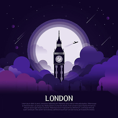구름 유럽 시계 일러스트 영국 비행기 사람없음 관광지 세계 행성 달 유성 신비 런던 빅벤 랜드마크 국내일러스트 AI파일 자연요소 나라 여행 컨셉 항공교통 대중교통 우주 시계탑 파일형식 벡터