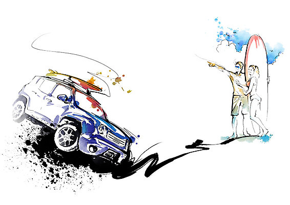 전신 PSD 구름 커플 여자 남자 수영복 바다 일러스트 캘리그라피 자동차 붓터치 미소 사람 성인 해변 두명 여름 가리킴 서핑보드 국내일러스트 자연요소 옷 계절 육상교통 관계 표정 손짓 보드_스포츠 파일형식