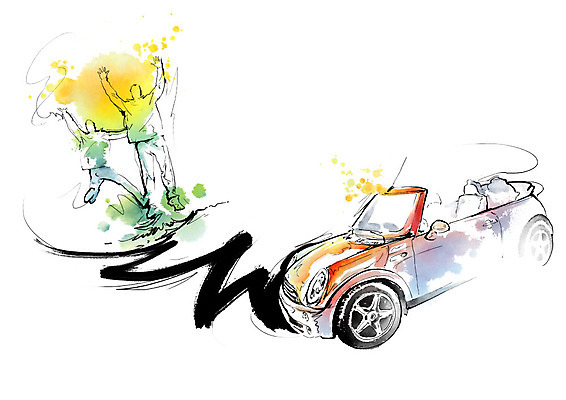 전신 PSD 남자 일러스트 캘리그라피 자동차 팔벌리기 붓터치 사람 성인 두명 달리기 오픈카 번짐 성인남자만 국내일러스트 육상교통 모션 승용차 남자만 성인만 파일형식 효과