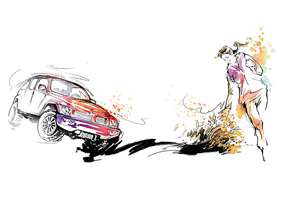 전신 PSD 여자 일러스트 캘리그라피 자동차 붓터치 한명 사람 성인 만지기 들풀 즐거움 번짐 성인여자한명만 국내일러스트 1 감정 육상교통 모션 여자한명만 성인여자만 파일형식 효과