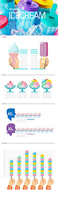 손 일러스트 그래프 신체부위 여름 얼음 인포그래픽 시원함 콘아이스크림 아이스바 국내일러스트 AI파일 자연요소 계절 아이스크림 사람 파일형식 벡터