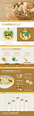 음식 일러스트 그래프 함께함 사람없음 갈색 버섯 인포그래픽 찌개 국 식용버섯 양송이 표고버섯 느타리버섯 독버섯 국내일러스트 AI파일 컬러 컨셉 파일형식 벡터