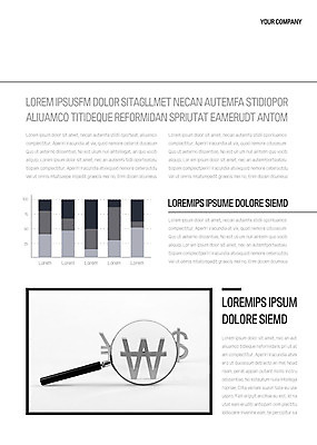 템플릿 내지 돈 비즈니스 돋보기 그래프 흑백 사람없음 달러 검은색 원화 문서템플릿 이미지템플릿 AI파일 컬러 촬영기법 재산 파일형식 벡터
