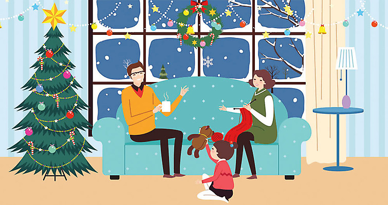 전신 여자 남자 어린이 겨울 거실 일러스트 창문 가족 엄마 조명 실내 따뜻함 대화 사랑 미소 사람 앉기 성인 장식 세명 부모 소파 크리스마스트리 화목 곰인형 머그컵 커튼 뜨개질 아빠 털실 즐거움 놀기 별장식 오너먼트 국내일러스트 AI파일 계절 감정 별 인형 컨셉 크리스마스장식 크리스마스 의자 관계 모션 표정 말하기 취미 내부 컵 실 파일형식 벡터