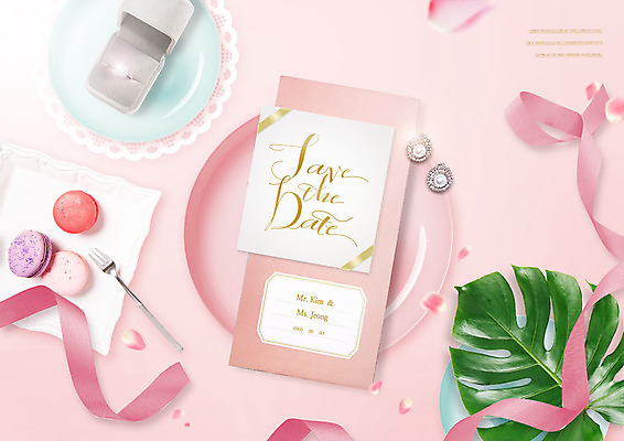 PSD 편집이미지 접시 꽃잎 꽃 리본 분홍색 결혼 포크 잎 결혼식 따뜻함 사랑 사람없음 귀걸이 봄 청첩장 결혼반지 초대장 초대 화사함 마카롱 싱그러움 열대잎 이미지편집 식물 식기 계절 감정 컬러 컨셉 장신구 디저트 카드_감사 이벤트 반지 파일형식