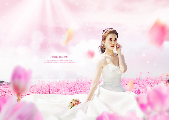 PSD 편집이미지 응시 여자 꽃 신부 분홍색 부케 웨딩드레스 꽃밭 한명 사람 상반신 성인 야외 앞모습 30대 햇빛 봄 한국인 튤립 화사함 꽃놀이 싱그러움 성인여자한명만 이미지편집 식물 1 시선 드레스 계절 뷰포인트 컬러 꽃다발 결혼 컨셉 동양인 장년 태양 축제 여자한명만 성인여자만 파일형식