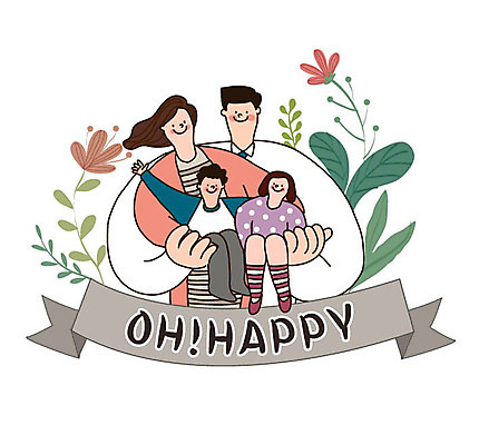 전신 여자 남자 꽃 행복 어린이 잎 일러스트 가족 사람 여러명 상반신 성인 부모 희망 기쁨 자녀 들풀 즐거움 국내일러스트 AI파일 식물 감정 다수 관계 파일형식 벡터