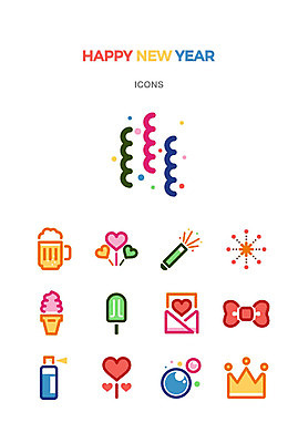 아이콘 행복 리본 왕관 아이스크림 새해 맥주 폭죽 불꽃놀이 사람없음 귀여움 축제 하트 비눗방울 편지 스프레이 해피뉴이어 풍선 막대아이스크림 아이스바 아기자기 2D아이콘 AI파일 모양 감정 컨셉 놀이 디저트 주류 새해인사 파일형식 벡터