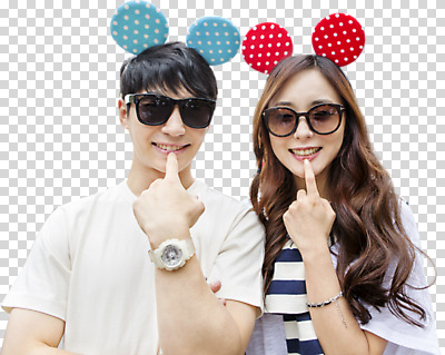 편집이미지 커플 행복 웃음 손짓 상반신 20대 성인 두명 앞모습 선글라스 다정 한국인 머리띠 즐거움 PNG 편집소스 감정 안경 뷰포인트 컨셉 장신구 관계 모션 표정 사람 동양인 청년 파일형식