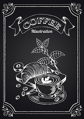 PSD 리본 커피 음식 빵 일러스트 디저트 프레임 도마 사람없음 칠판 원두 크루아상 초크 초크일러스트 초크아트 라떼 라떼아트 카페라떼 커피열매 국내일러스트 열매 음료 주방용품 그림 파일형식