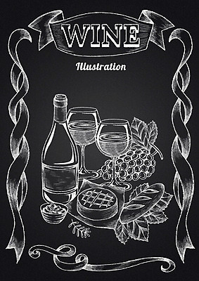 PSD 리본 와인잔 일러스트 포도 치즈 프레임 주류 사람없음 와인 칠판 바게트 와인병 초크 초크일러스트 초크아트 소스통 국내일러스트 음료 빵 술잔 과일 병_용기 유제품 통 소스_음식 그림 파일형식