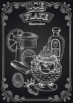 PSD 음식 일러스트 딸기 여름음식 키위 사람없음 얼음 칠판 초크 시럽 초크일러스트 초크아트 팥빙수 과일빙수 빙수기 제철음식 국내일러스트 자연요소 과일 기계 그림 빙수 제철 파일형식 여름_계절