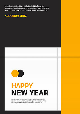 템플릿 카드템플릿 새해 사람없음 노란색 검은색 축하 원형 연하장 해피뉴이어 이미지템플릿 AI파일 카드프레임 도형 컬러 컨셉 카드_감사 프레임 새해인사 파일형식 벡터