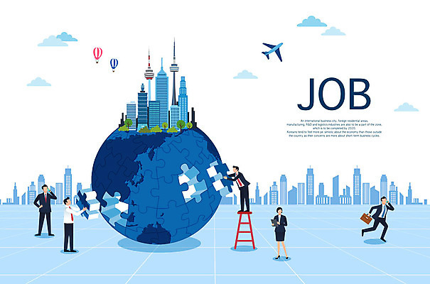 전신 여자 남자 지구 일러스트 사다리 비행기 사람 정장 빌딩 여러명 성인 건물 달리기 구직 열기구 도시 퍼즐 신입사원 퍼즐조각 모집 구인구직 맞추기 채용 채용공고 채용박람회 국내일러스트 AI파일 건축물 옷 조각 다수 컨셉 비즈니스 항공교통 모션 대중교통 도구 구인 박람회 파일형식 벡터