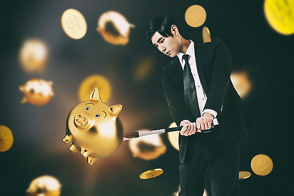 PSD 편집이미지 남자 백그라운드 돈 새해 한명 사람 정장 상반신 20대 성인 앞모습 컬러풀 3D소스 3D 동전 검은색 한국인 금색 야구방망이 돼지 비즈니스맨 디지털합성 금화 타격 성인남자한명만 2019년 편집소스 기해년 황금돼지 편집3D 1 옷 뷰포인트 컬러 비즈니스 포유류 모션 동양인 청년 야구용품 직장인 재산 황금 연도 남자한명만 성인남자만 파일형식