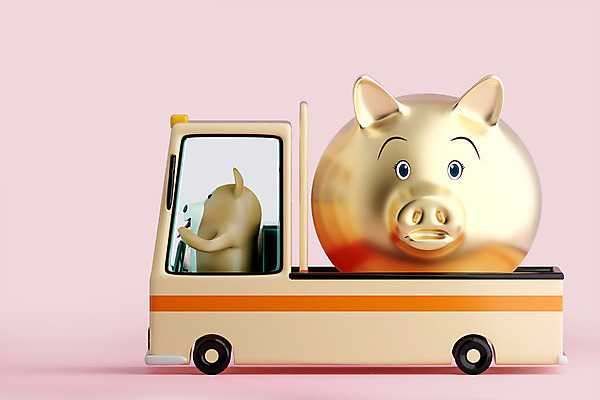 PSD 편집이미지 분홍색 백그라운드 새해 사람없음 컬러풀 3D소스 3D 트럭 금색 돼지 운반 개 배송 디지털합성 2019년 편집소스 기해년 황금돼지 편집3D 컬러 포유류 자동차 연도 파일형식