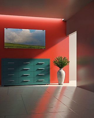 PSD 편집이미지 화분 컬러 액자 백그라운드 사람없음 빛 인테리어 유행 문 디지털합성 그림 서랍장 리빙코랄 이미지편집 디자인 가구 파일형식 트랜드컬러 코랄