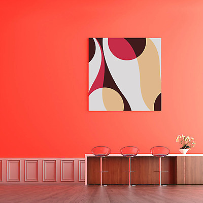 PSD 편집이미지 화분 컬러 액자 백그라운드 거실 의자 탁자 사람없음 인테리어 유행 디지털합성 그림 리빙코랄 이미지편집 디자인 가구 파일형식 트랜드컬러 코랄