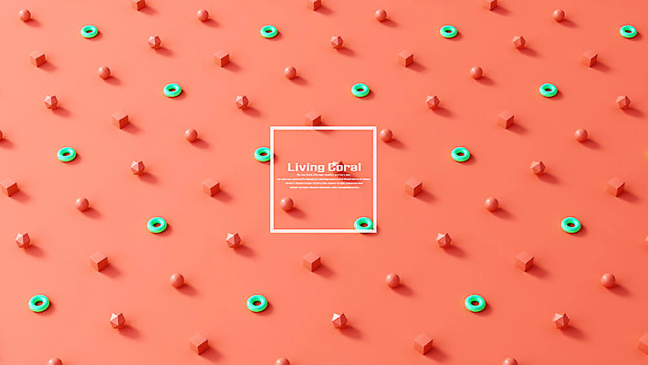 PSD 편집이미지 컬러 백그라운드 패턴 사람없음 초록색 유행 3D 구 원형 고리 디지털합성 정사각형 튜브 입체도형 리빙코랄 이미지편집 편집3D 도형 무늬 입체 파일형식 트랜드컬러 코랄