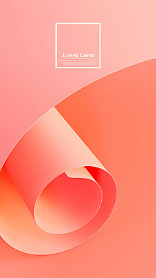 PSD 편집이미지 종이 컬러 백그라운드 패턴 사람없음 유행 3D 공백 디지털합성 리빙코랄 이미지편집 편집3D 무늬 파일형식 트랜드컬러 코랄