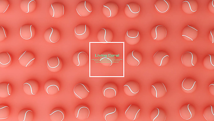 PSD 편집이미지 컬러 백그라운드 패턴 공 사람없음 유행 3D 구 테니스공 디지털합성 리빙코랄 이미지편집 편집3D 무늬 테니스용품 파일형식 트랜드컬러 코랄